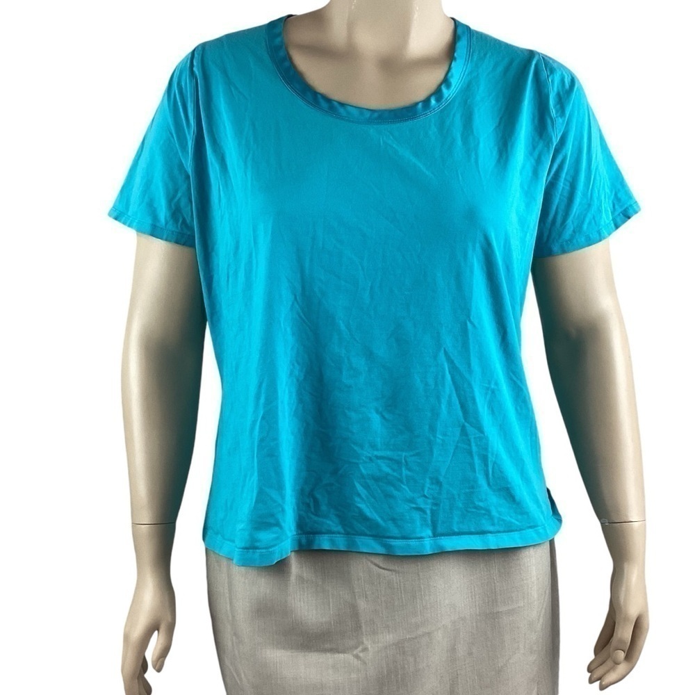 Lane Bryant Cotton Blend T-Shirt Size 18/20 Blue